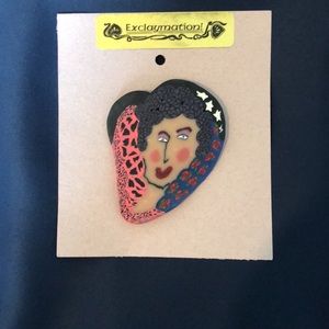 Unique clay pin by Exclaymation